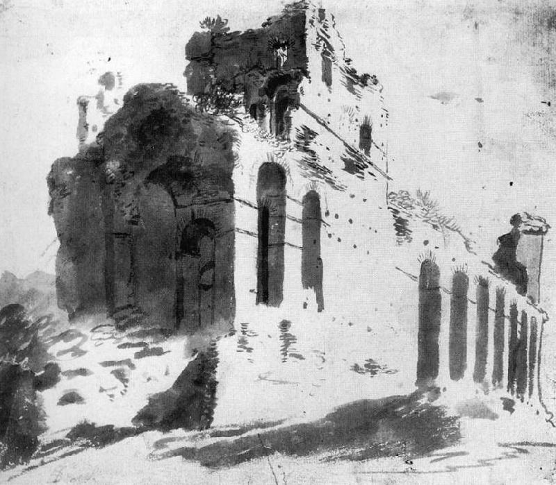 BREENBERGH, Bartholomeus Ruins of the City Walls, near Porta S Paolo, Rome dsf